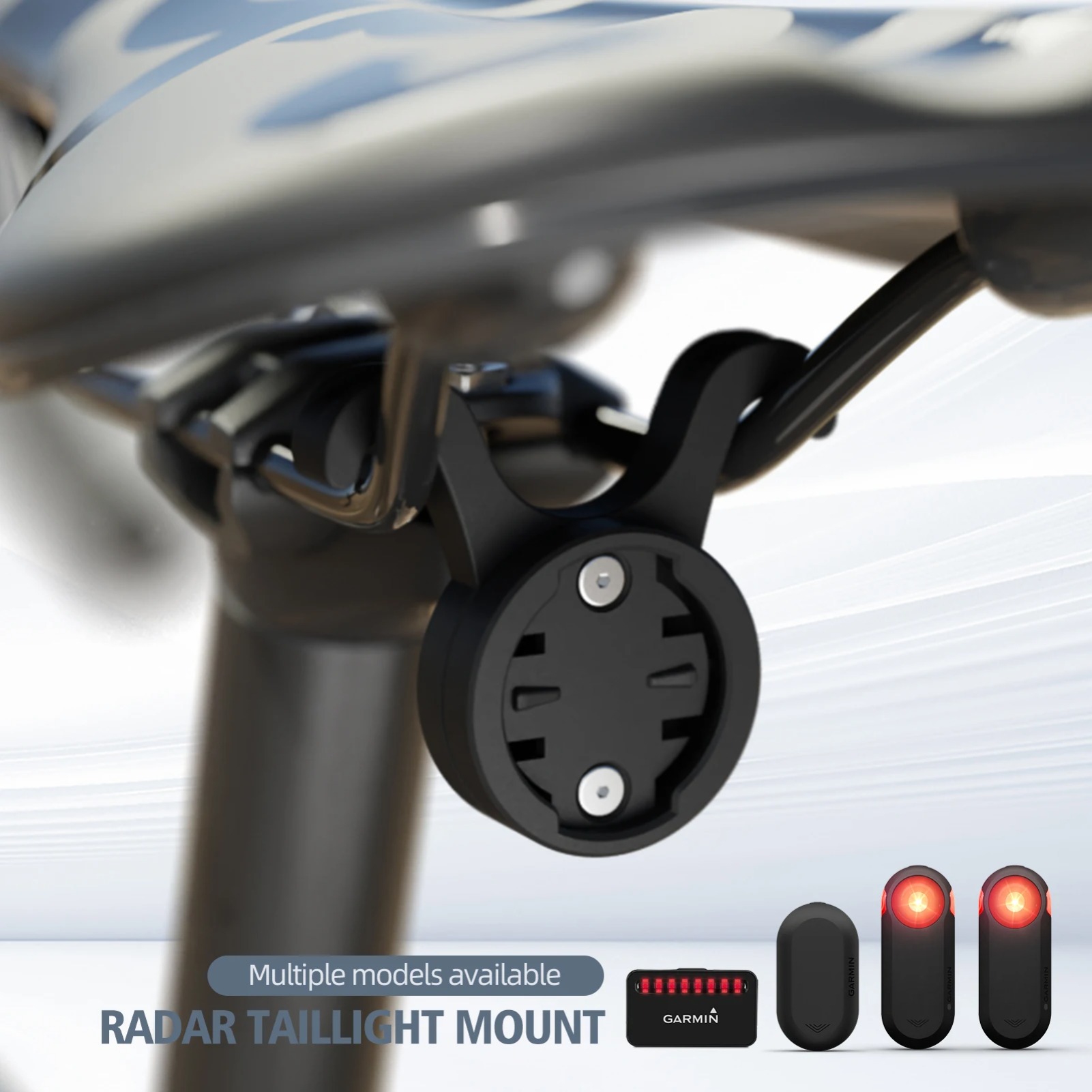 Bike Tail Light - ขายึดไฟท้ายจักรยานสำหรับติดตั้งบนเบาะจักรยาน สำหรับ Garmin Radar RT510 RTL515