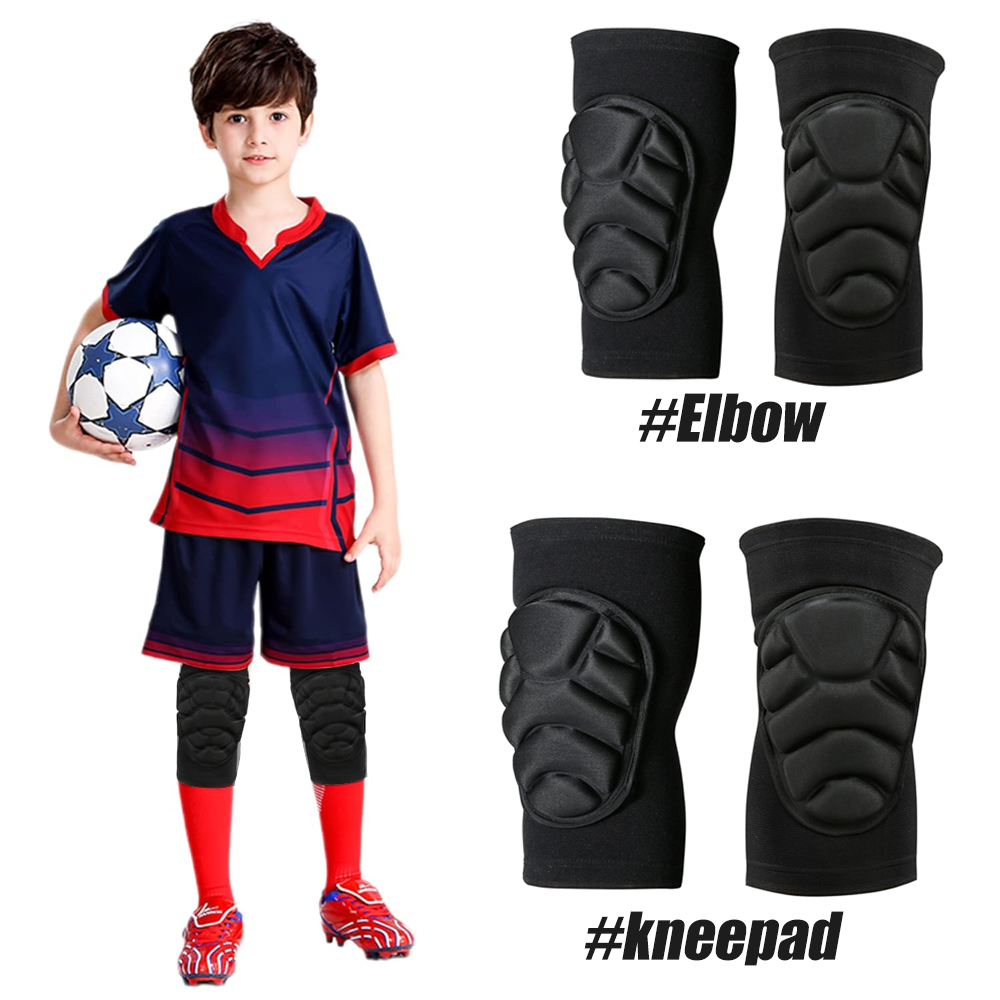 Youth Cycling Gear - 1 คู่แผ่นรองเข่าและข้อศอกสำหรับเด็ก อุปกรณ์ป้องกันสำหรับเด็กชาย เด็กหญิง สวมใส่สบายสำหรับการขี่จักรยาน บาสเก็ตบอล