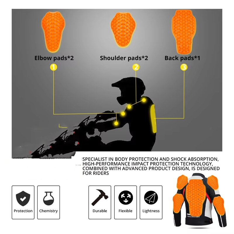 Cycling Gear Jacket - อุปกรณ์ป้องกันสำหรับปั่นจักรยาน แผ่นรองป้องกันหลัง ข้อศอก เข่า ไหล่ อก