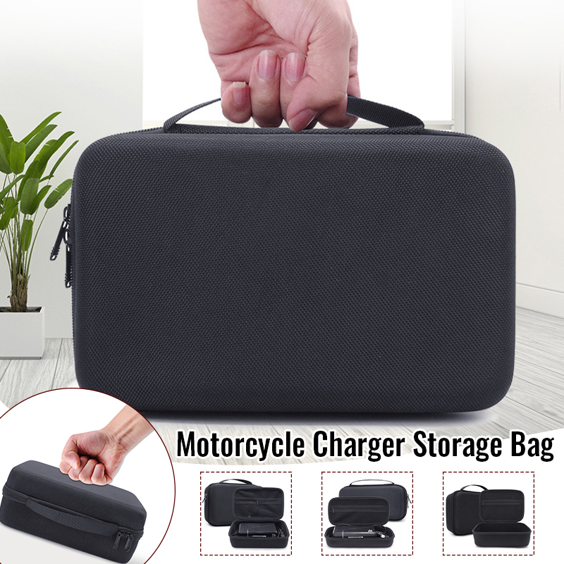Cycling Gear Organiser - เคสแข็ง EVA กระเป๋าเก็บของกันแรงกระแทกสำหรับเดินทาง, กระเป๋าเก็บของสำหรับมอเตอร์ไซค์เดินทางรถยนต์ไฟฟ้ากระเป๋าเก็บอุปกรณ์จ่ายไฟ