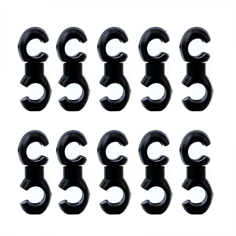 Cycling Gear Organiser - คลิปหนีบสายจักรยานพลาสติก 10 ชิ้น แบบ S สำหรับจัดระเบียบสายเบรกและเกียร์จักรยานเสือภูเขาและจักรยานถนน