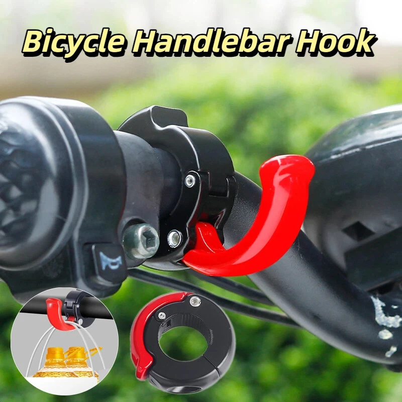 Bicycle Helmet - ตะขอแขวนแฮนด์จักรยานแบบไม่ต้องเจาะ ตะขอแขวนกระเป๋าอเนกประสงค์สำหรับจักรยานเสือหมอบ ตะขอแขวนมอเตอร์ไซค์ ตะขอแขวนหมวกกันน็อค สำหรับจักรยานไฟฟ้า