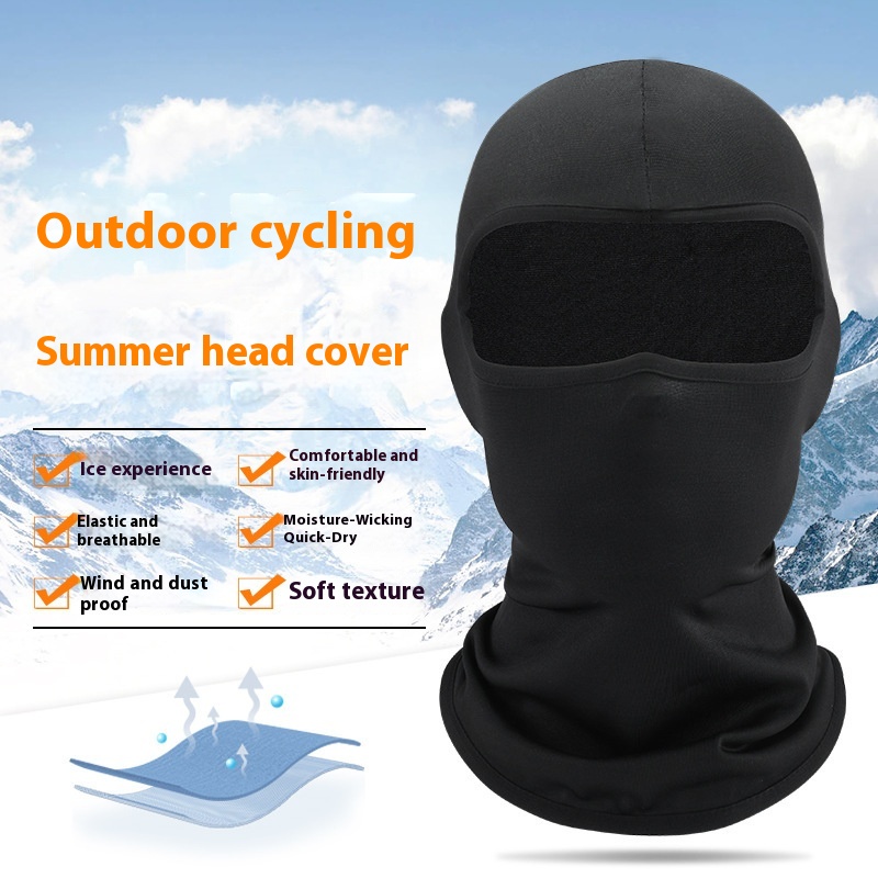 Bicycle Helmet - หมวกคลุมหน้าสำหรับขี่มอเตอร์ไซค์ แห้งเร็ว ป้องกันรังสียูวี สำหรับมอเตอร์ครอส แข่งรถมอเตอร์ไซค์ ใช้เป็นซับในหมวกกันน็อค