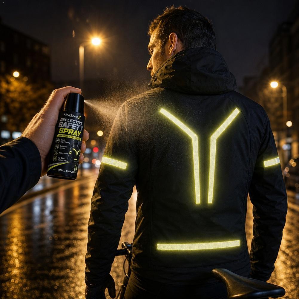 Cycling Gear For Commuting - สเปรย์สะท้อนแสงกลางคืนเพื่อความปลอดภัย สีเคลือบเพิ่มการมองเห็นสูง สำหรับการปั่นจักรยาน วิ่ง กระเป๋าเป้ หมวกกันน็อค
