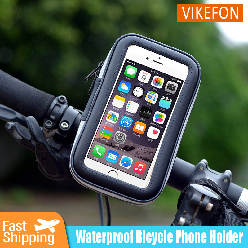 Cycling Gear Storage - ที่วางโทรศัพท์จักรยานกลางแจ้งกระเป๋าเก็บของกันน้ำมี GPS จอสัมผัสสำหรับสมาร์ทโฟนอุปกรณ์เสริมสำหรับจักรยานมอเตอร์ไซค์