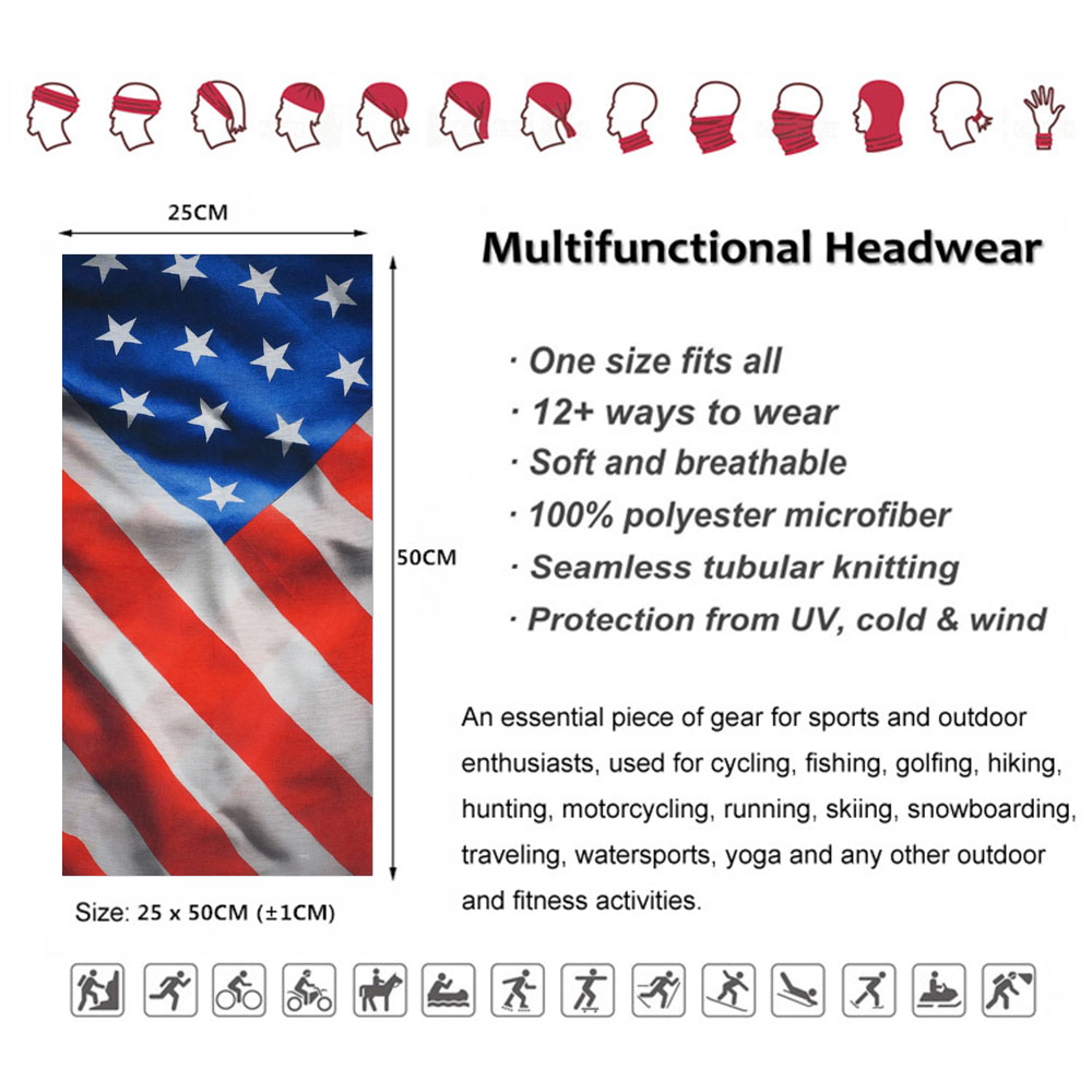 ผ้าพันคอป้องกันแดดลายธงแบบอเนก - Cycling Gears บทวิจารณ์และราคา