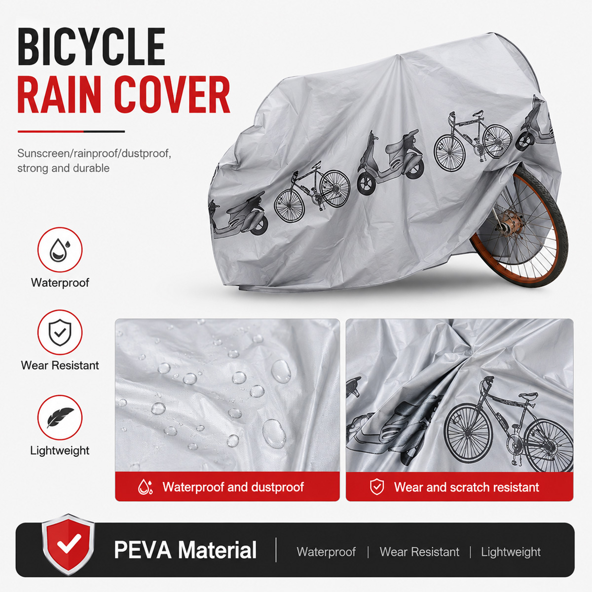 PINMOAP ผ้าคลุมจักรยานกันฝนอเน - Cycling Gear Storage บทวิจารณ์และราคา
