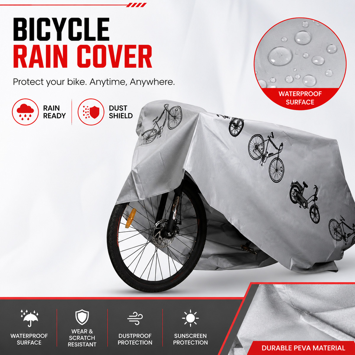 PINMOAP ผ้าคลุมจักรยานกันฝนอเน - Cycling Gear Storage บทวิจารณ์และราคา