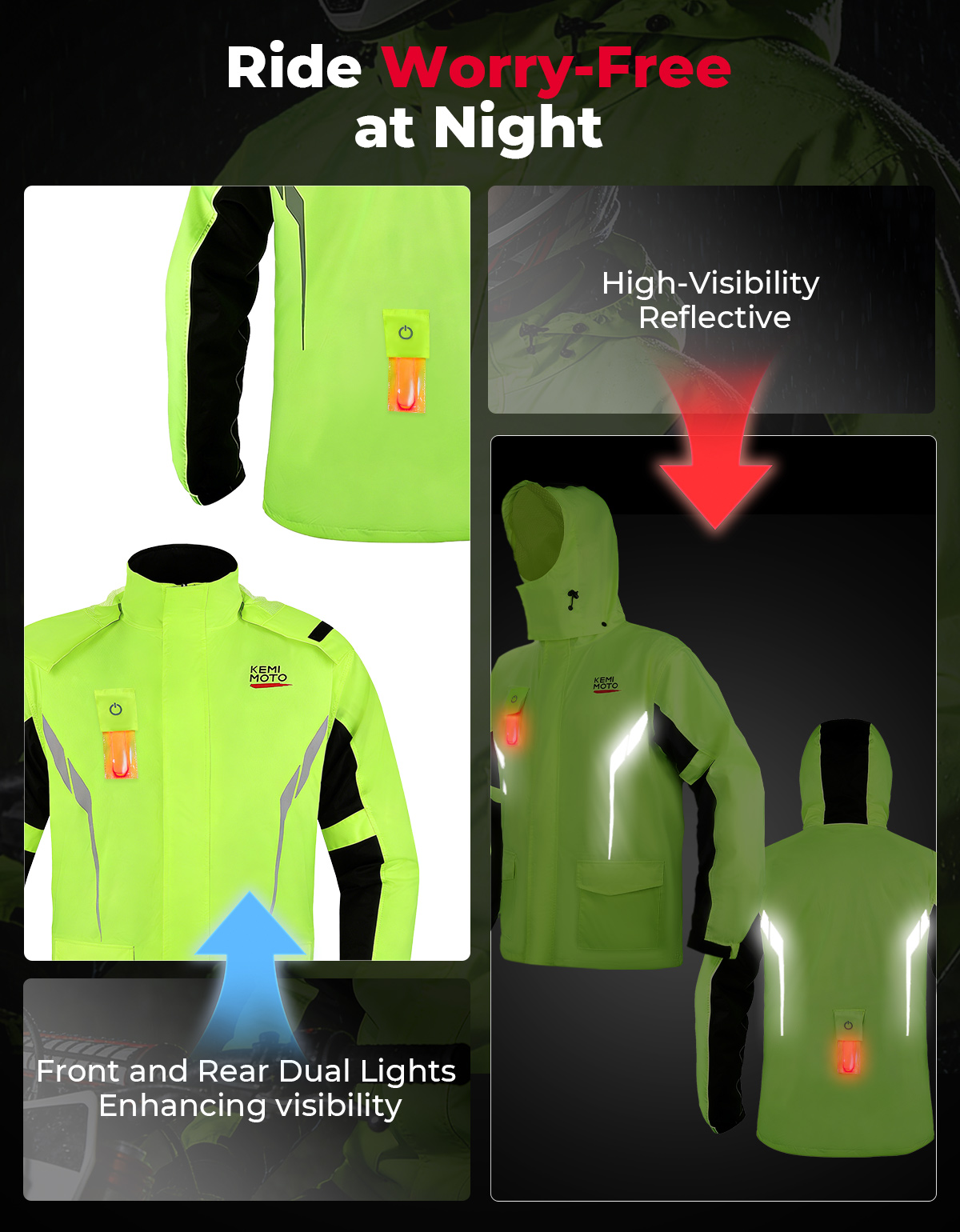 KEMIMOTO ชุดเสื้อกันฝนกันน้ำสำ - Cycling Gear Jacket บทวิจารณ์และราคา