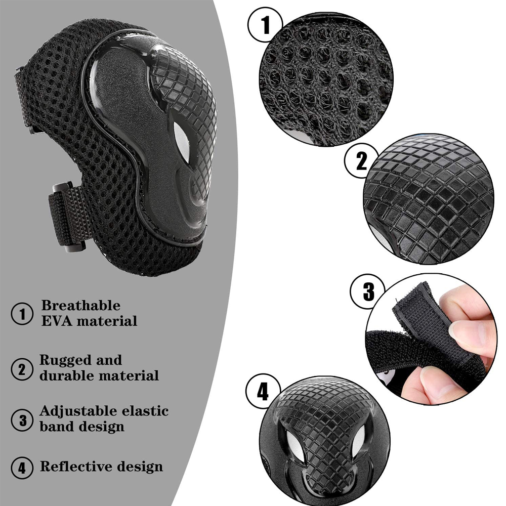ชุดอุปกรณ์ป้องกันเข่าและข้อศอก - Cycling Protective Gear For Kids บทวิจารณ์และราคา