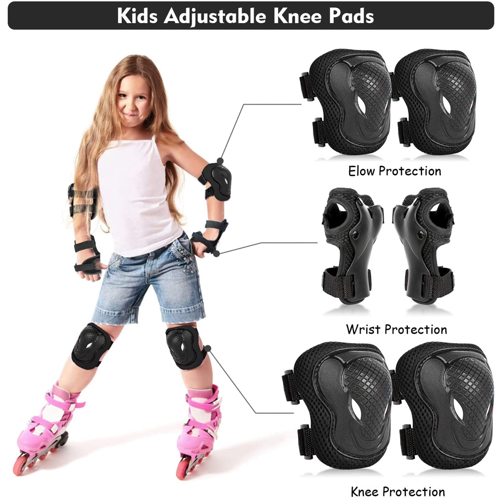 ชุดอุปกรณ์ป้องกันเข่าและข้อศอก - Cycling Protective Gear For Kids บทวิจารณ์และราคา