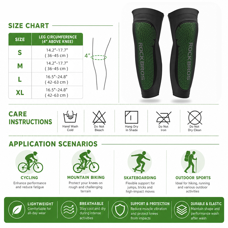 ROCKBROS สนับเข่าสำหรับขี่จักร - Cycling Gears บทวิจารณ์และราคา