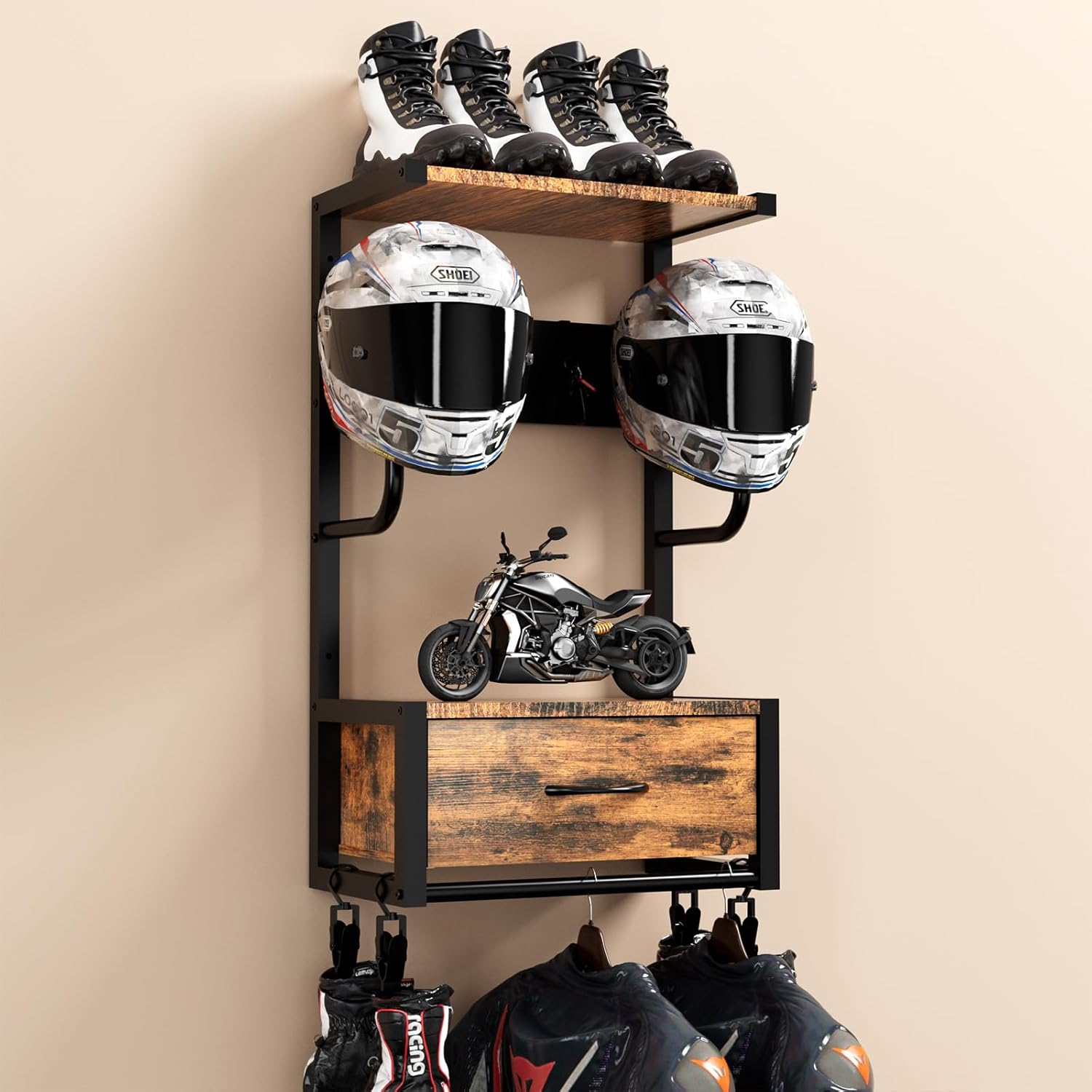 ที่แขวนหมวกกันน็อคมอเตอร์ไซค์, - Cycling Gear Organiser บทวิจารณ์และราคา