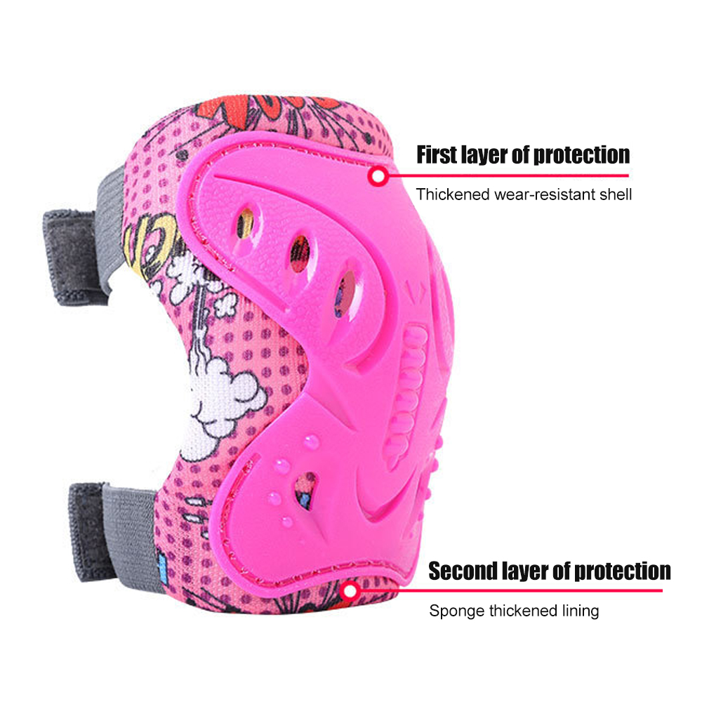 6 ชิ้นเด็ก 3-12 ปีเข่าข้อศอก P - Cycling Protective Gear For Kids บทวิจารณ์และราคา