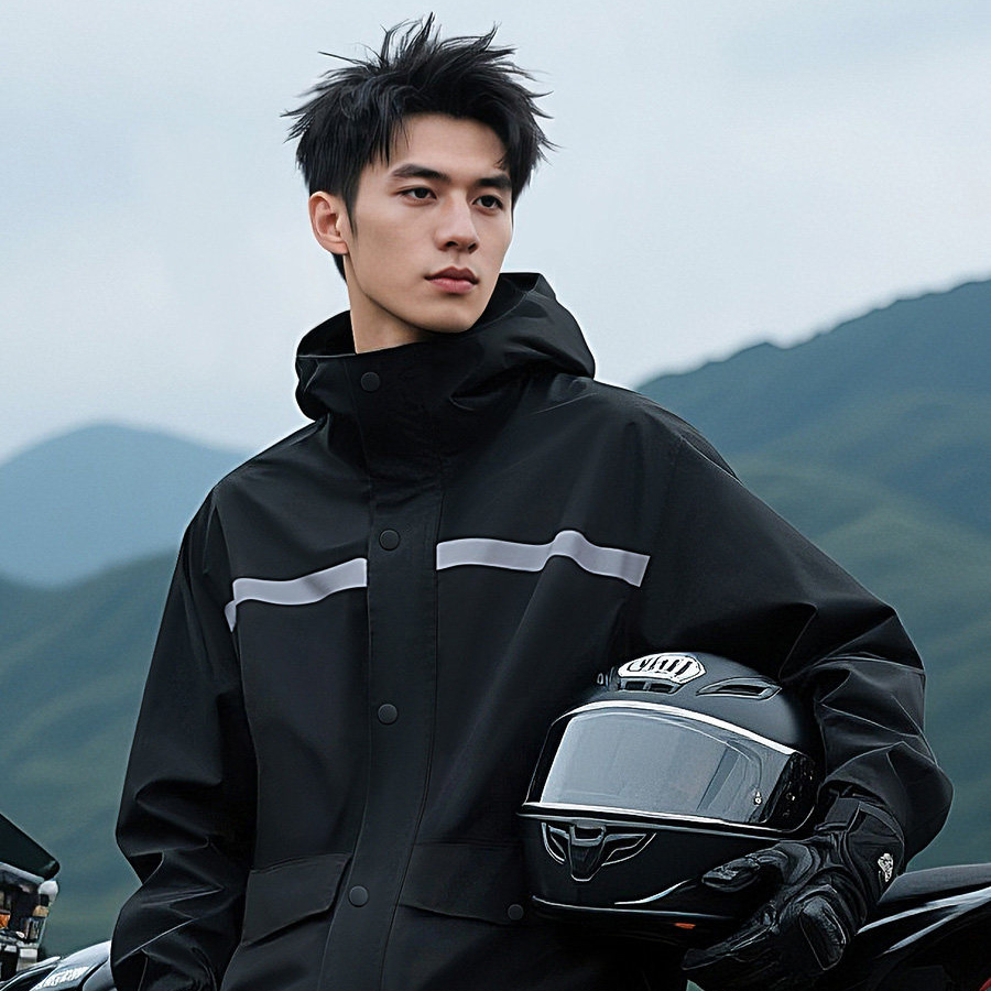 ชุดกันฝนแบบแยกชิ้นพร้อมแถบสะท้ - Cycling Gear Jacket บทวิจารณ์และราคา